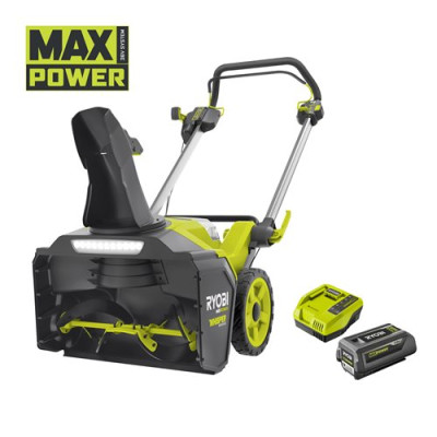 Снігоприбиральна машина акумуляторна Ryobi RY36STX53A-150 36В MAX POWER акб 1х5Ач ширина 53см безщітковий двигун викид до 11м висота 35см 25.5кг (5133005723)