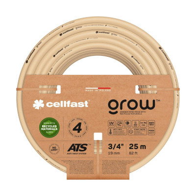 Шланг садовий Cellfast GROW 3/4" 25 м, 4 шарів, до 27 Бар, -20…+60°C (13-521)