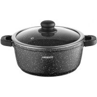 Кастрюля со стеклянной крышкой ARDESTO Gemini Anzio, 3.1л, алюминий, черный