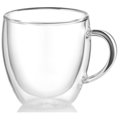 Набір чашок з ручками і подвійними стінками Ardesto, 180мл, 2шт, боросилікатне скло, прозорий Набір чашок з ручками і подвійними стінками Ardesto, 180мл, 2шт, боросилікатне скло, прозорий