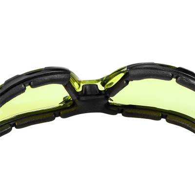 Окуляри захисні Neo Tools протиосколкові, клас захисту FT, резинові дужки, полікарбонат, жовтий