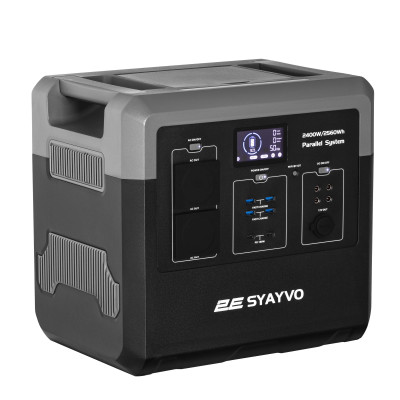 Портативная электростанция 2Е Syayvo 2400 Вт, 2560 Вт/ч, WiFi/BT, параллельное подключение, быстрая зарядка (2E-PPS24256)