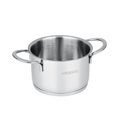 Каструля зі скляною кришкою Ardesto Luna,0.9л, нержавіюча сталь AR0609S