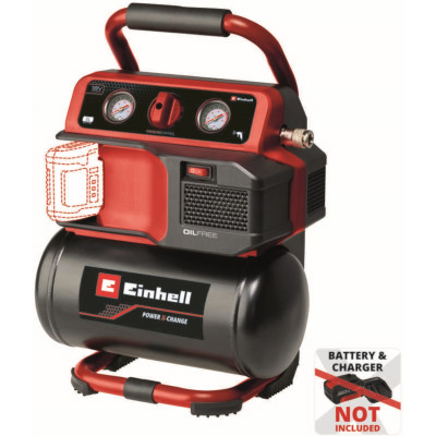 Einhell Компресор повітряний TE-AC 18/75 Li OF - Solo, акумуляторний 18В PXC, 8бар, 75л/хв, бак 5л, 7.76кг, (без АКБ та ЗП) Einhell Компресор повітряний TE-AC 18/75 Li OF - Solo, акумуляторний 18В PXC, 8бар, 75л/хв, бак 5л, 7.76кг, (без АКБ та ЗП)