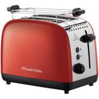 Тостер Russell Hobbs Colours Plus 1600Вт, подогрев, размораживание, металл., красный