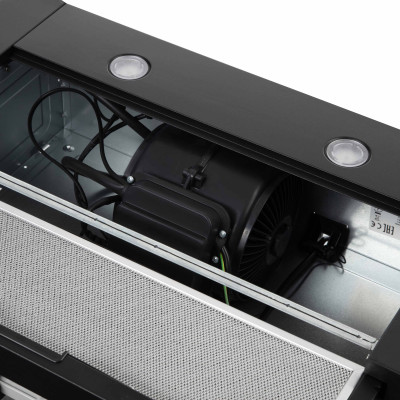 Витяжка Ardesto телескопічна, 60см, 700м3ч, метал, 2х1Вт LED, кнопкове, чорний