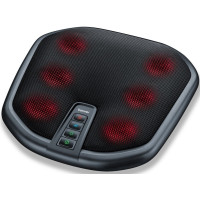 Масажер Beurer для спини та ніг, від мережі, 18 головок шиацу, 3 швидкості, підігрів, чорний