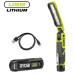 Ryobi Ліхтар інспекційний акумуляторний USB Lithium RLI4-120G, 4В, 2А·год, 650лм, 3 режими, магніт, затискач 0.17кг