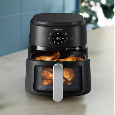Philips Мультипіч Ovi digital, 1500Вт, чаша-4.2л, сенсорне керування, 13 авто. програм, віконце, пластик, чорний