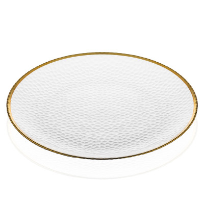 Тарілка ARDESTO Dew 27см, скло, прозорий