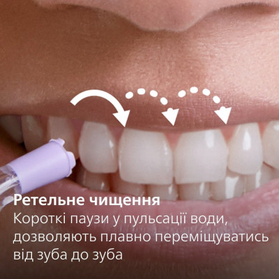 Іригатор Philips стаціонарний Sonicare Philips Sonicare Power Flosser 7000, чаша 600 мл, від мережі , чохол, 4 насадки , білий