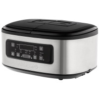 Мультиварка Ardesto, 900Вт, чаша-2х1.5л, електронне керув., 2 чаші, пластик, сріблясто-чорний