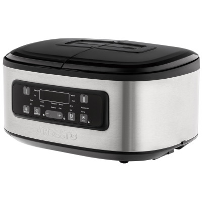 Мультиварка Ardesto, 900Вт, чаша-2х1.5л, електронне керув., 2 чаші, пластик, сріблясто-чорний Мультиварка Ardesto, 900Вт, чаша-2х1.5л, електронне керув., 2 чаші, пластик, сріблясто-чорний