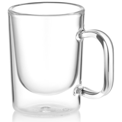 ARDESTO Набір чашок з ручками і подвійними стінками, 120мл, 2шт, боросилікатне скло, прозорий ARDESTO Набір чашок з ручками і подвійними стінками, 120мл, 2шт, боросилікатне скло, прозорий