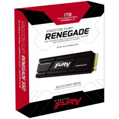 Накопитель SSD 1TB Kingston Fury Renegade with Heatsink M.2 2280 PCIe 4.0 x4 NVMe 3D TLC (SFYRSK/1000G)