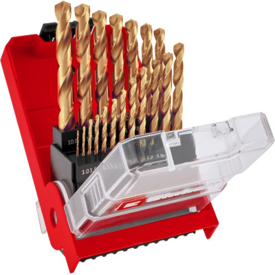 Набір свердел по металу Einhell, 1-10мм, кейс, 19шт