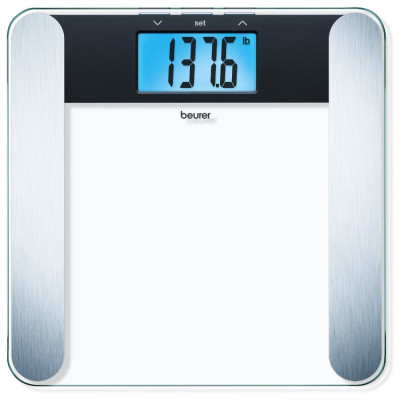 Beurer Ваги підлогові, 180кг, товщина 8мм, великий дисплей, 2хCR2032 в комплекті, скло, прозорий Beurer Ваги підлогові, 180кг, товщина 8мм, великий дисплей, 2хCR2032 в комплекті, скло, прозорий