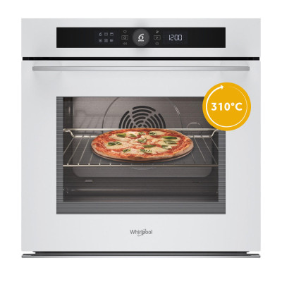 Духова шафа Whirlpool електрична, 73л, A+, дисплей, конвекція, піроліз, телескопічні напрямні, білий