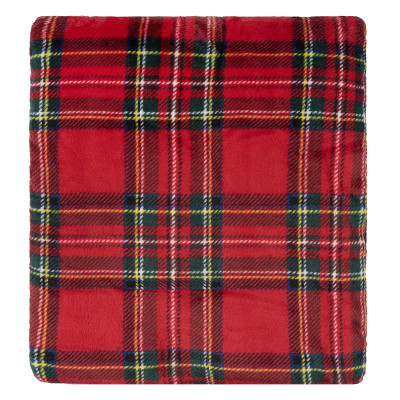 Плед ARDESTO Christmas Flannel 160х200см, 100% поліестер, клітинка, червоний