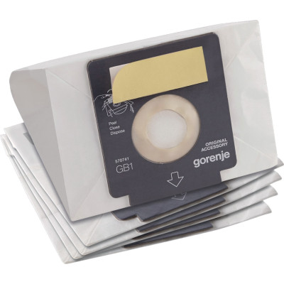 Универсальный мешок GB1PBU, для пылесосов Gorenje, бумажные, 5 шт, 570741 Универсальный мешок GB1PBU, для пылесосов Gorenje, бумажные, 5 шт, 570741