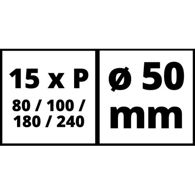 Набір шліфпаперу Einhell до TC-PA 50, 50 мм, по дереву, 60 шт Набір шліфпаперу Einhell до TC-PA 50, 50 мм, по дереву, 60 шт