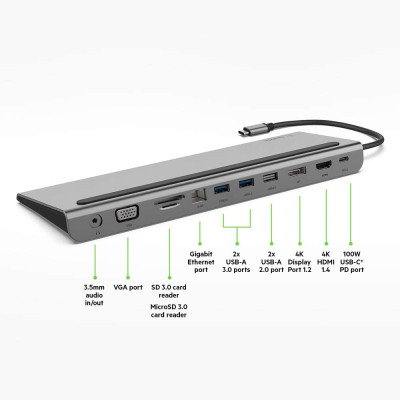 Belkin Адаптер USB-C 11in1 Multiport Dock Belkin Адаптер USB-C 11in1 Multiport Dock