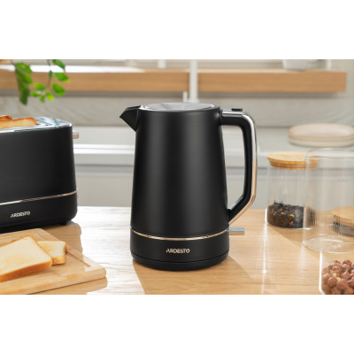 Електрочайник ARDESTO Timeless Elegance, 1.7л, Otter, пластик, чорний матовий Електрочайник ARDESTO Timeless Elegance, 1.7л, Otter, пластик, чорний матовий