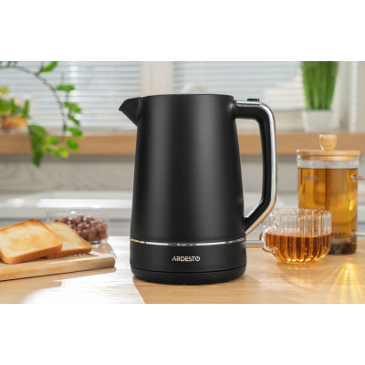 Електрочайник ARDESTO Timeless Elegance, 1.7л, Otter, пластик, чорний матовий Електрочайник ARDESTO Timeless Elegance, 1.7л, Otter, пластик, чорний матовий