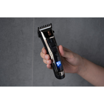 Машинка для стрижки ARDESTO HC-Y30-DBS, мережа+акум., насадок-6, сталь+кераміка, чорний