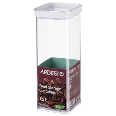Контейнер для зберігання харчових продуктів ARDESTO Fresh, 1.5л, пластик, білий Контейнер для зберігання харчових продуктів ARDESTO Fresh, 1.5л, пластик, білий