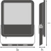 Прожектор LEDVANCE FLOODLIGHT 133Вт 20000Лм 4000K чорний
