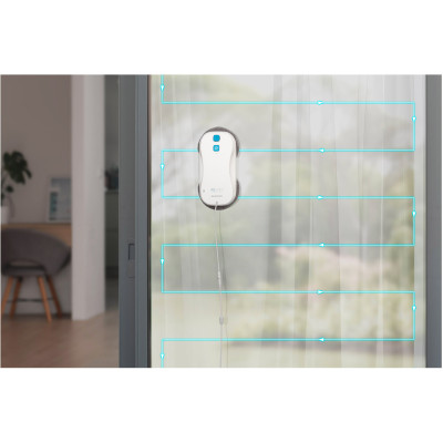 Робот-пилосос для вікон Sencor, 3000Па, вода -0.06л, вологе прибирання, від мережі, білий