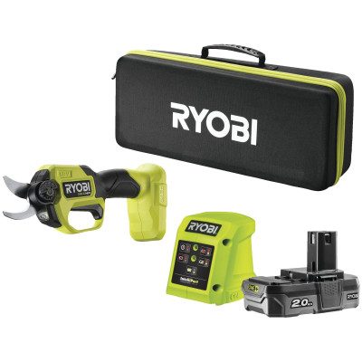 Секатор акумуляторний Ryobi ONE+ HP RY18SCXA-120T 18В акб 1х2А·год ЗП d різа 28мм 0.83кг кейс