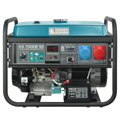 Генератор бензиновий Konner&Sohnen KS KS7000E1/3, 230/400В, 5/5.5кВт, 3Фази, електростартер, 81кг Генератор бензиновий Konner&Sohnen KS KS7000E1/3, 230/400В, 5/5.5кВт, 3Фази, електростартер, 81кг