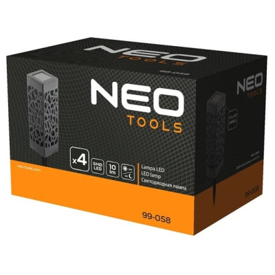 Світильник ландшафтний Neo Tools LED 0.3Вт 10Лм 3000К 600мА•год автономний датчик сутінків чорний Світильник ландшафтний Neo Tools LED 0.3Вт 10Лм 3000К 600мА•год автономний датчик сутінків чорний