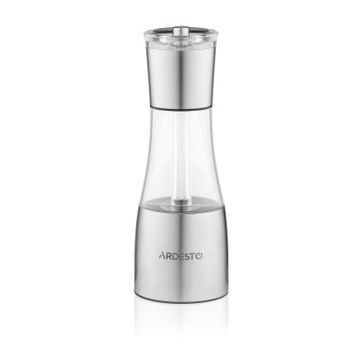 Млинок для солі та перцю 2 в 1 ARDESTO Gemini, 140мл, акрил, нержавіюча сталь, прозорий Млинок для солі та перцю 2 в 1 ARDESTO Gemini, 140мл, акрил, нержавіюча сталь, прозорий