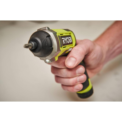 Ryobi Викрутка акумуляторна USB Lithium RSD4-120TA2 4В 1х2А·год 5Нм 200об·хв 2 насадки 10 біт 0.31кг кейс