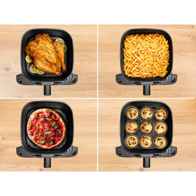 Мультипіч Tefal Easy Fry Mega, 1700Вт, чаша-7.5л, сенсорне керув., 8 програм, пластик, чорний Мультипіч Tefal Easy Fry Mega, 1700Вт, чаша-7.5л, сенсорне керув., 8 програм, пластик, чорний