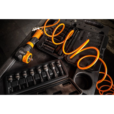 Neo Tools Шланг пневматичний спіральний, 5x8мм, 8бар, поліетилен, 10м Neo Tools Шланг пневматичний спіральний, 5x8мм, 8бар, поліетилен, 10м