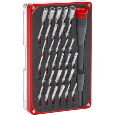 Біти Einhell, набір 33шт,HEX, PH, RIBE, SL, Spline, Torx, 28мм, кейс