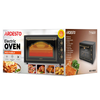 Печь электрическая ARDESTO Line-R, 48л, 1600Вт, механич., конвенция, черный (MEO-F48BLR) Печь электрическая ARDESTO Line-R, 48л, 1600Вт, механич., конвенция, черный (MEO-F48BLR)