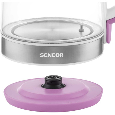 Електрочайник Sencor 2л, Strix, скло, 5 темп.реж,ліловий