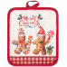 Прихватка ARDESTO Christmas Gingerbread 18х20см, 100% поліестер (верх), 100% бавовна (низ), червоний