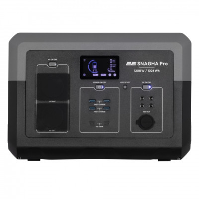 Портативна електростанція 2Е Snagha PRO, 1200 Вт, 1024 Вт/год, WiFi/BT, швидка зарядка (2E-PPS1210-PRO) Портативна електростанція 2Е Snagha PRO, 1200 Вт, 1024 Вт/год, WiFi/BT, швидка зарядка (2E-PPS1210-PRO)