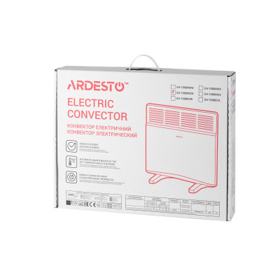 Конвектор электрический ARDESTO 1000 Вт, 10 м2, закрытый нагревательный элемент, IP24, механическое управление, белый CH-1000MCW Конвектор электрический ARDESTO 1000 Вт, 10 м2, закрытый нагревательный элемент, IP24, механическое управление, белый CH-1000MCW