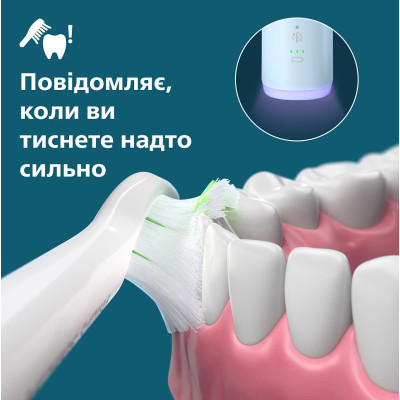 Щітка зубна електр. Philips, Sonicare 6100 Series, 62т. колив/хв, насадок-1, блакитний