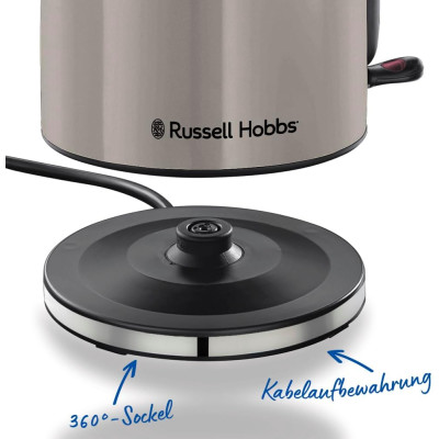 Електрочайник Russell Hobbs, 1.7л, метал, мокко Електрочайник Russell Hobbs, 1.7л, метал, мокко
