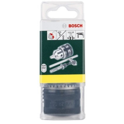 Bosch Комплект для кріплення свердл на перфоратор, патрон+перехідник+ключ