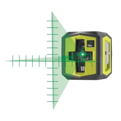 Ryobi Нівелір лазерний RBCLLG2 до 15м ±0.5мм перехресний зелений промінь 2хАА 0.4кг