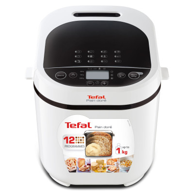 Хлібопічка Tefal PainDore 720Вт, програм-1, макс. вага -1кг, форма-прямокутник, пластик, чорно-білий